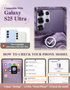 for Samsung Galaxy S25 Ultra Case with Slide Camera Cover Screen Protector Shockproof Drop Protection Marble Phone Cover