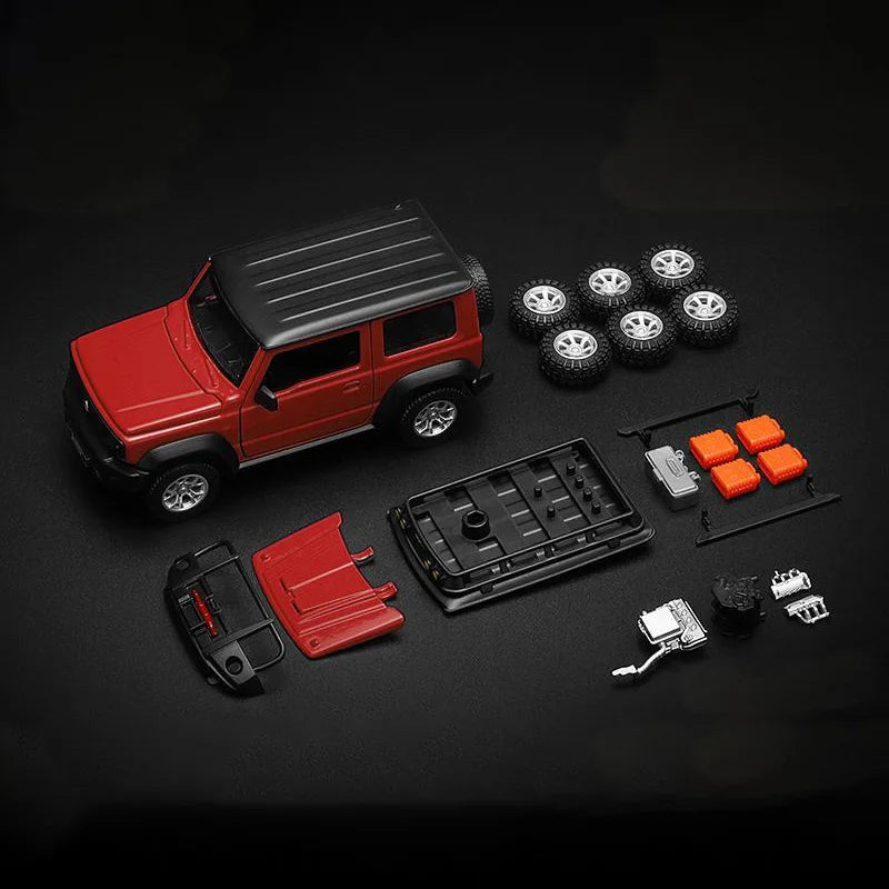 CCA 1:32 Suzuki Jimny Assembly Edition Alloy Diecast Model Assemble Car Toy Ornaments Decorative Trendy Ornament