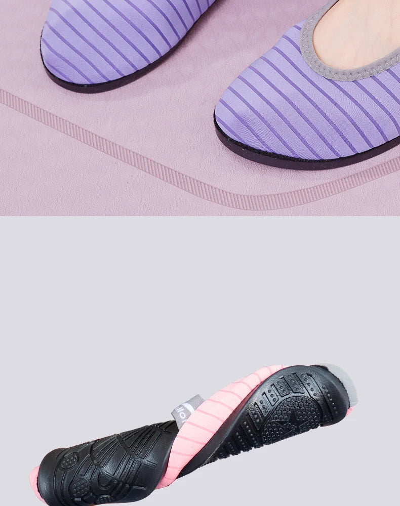 Indoor Fitness Non-slip Soft-soled Yoga Shoes Women's Rope Jumping Mute Stretching Pilates Training Shoes