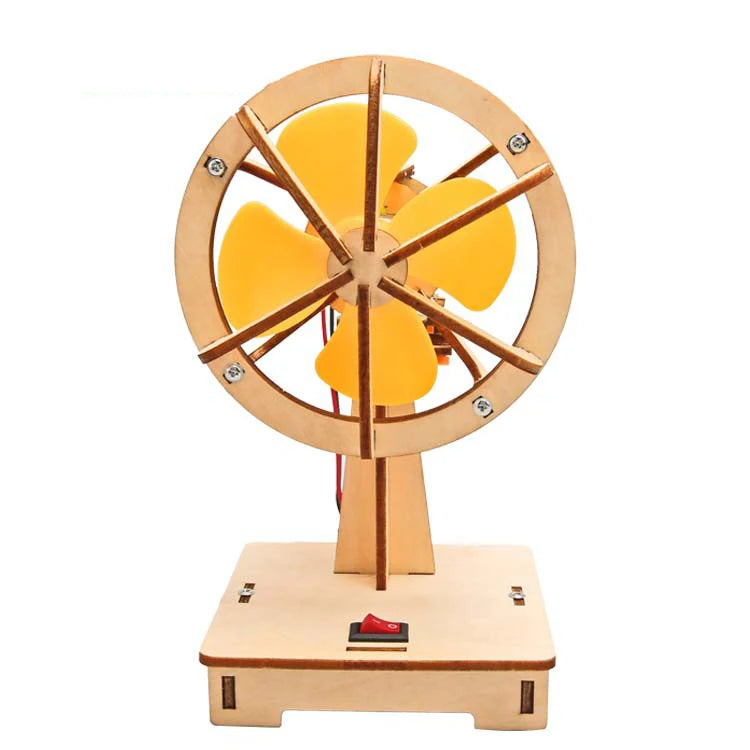 DIY Science Toys Wooden Puzzle Assembled Model Aviation Satellite Fan Solar Energy Science Discovery STEAM Education
