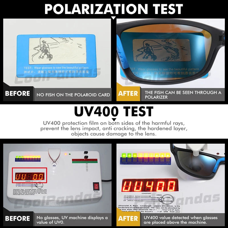 TR90 Polarized Outdoor Sports Sunglasses UV400 Mirror Anti-Glare Driving Glasses for Men Women