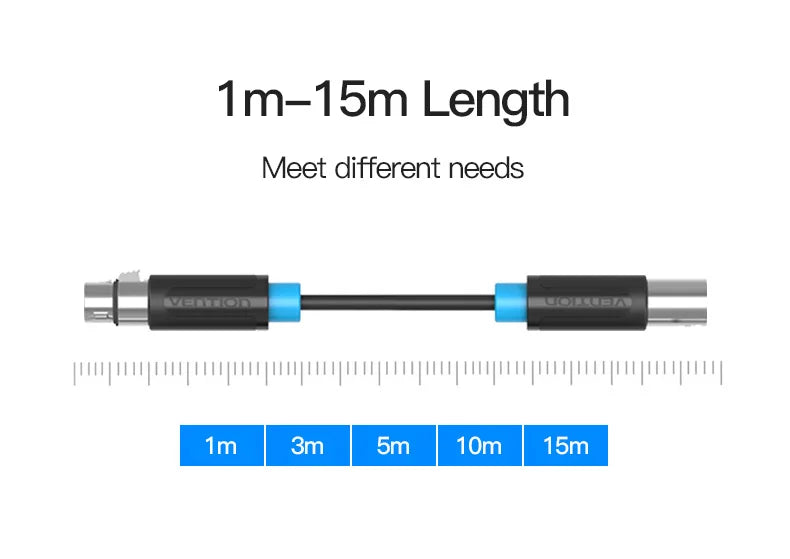 XLR Cable Karaoke Microphone Sound Cannon Cable Plug XLR Extension Mikrofon Cable for Audio Mixer Amplifiers XLR Cord