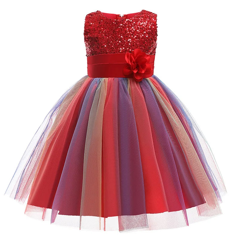 Princess Girl Dress Wedding Birthday Party Frocks for Children Costume Prom Ball Gown Elegant Party Dress For Girls