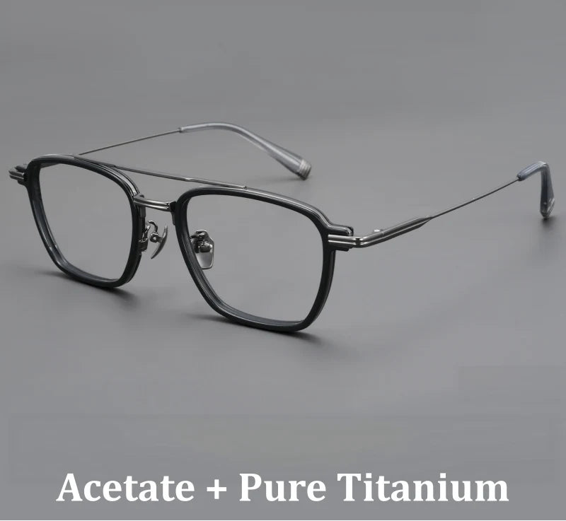 Luxury Lightweight Titanium Pilot Double Bridge Eyeglasses Frames