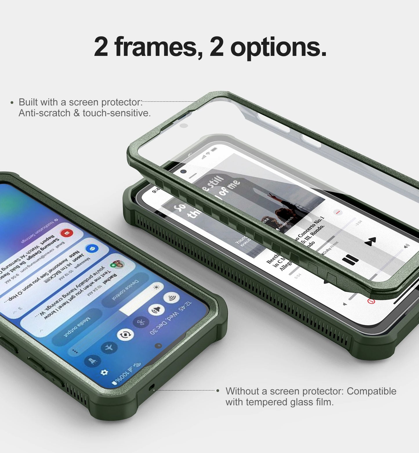 For Samsung Galaxy S23 FE 360 Full Body Bumper Military Grade Armor Shockproof Shell Case Bracket with Built in Screen Protector