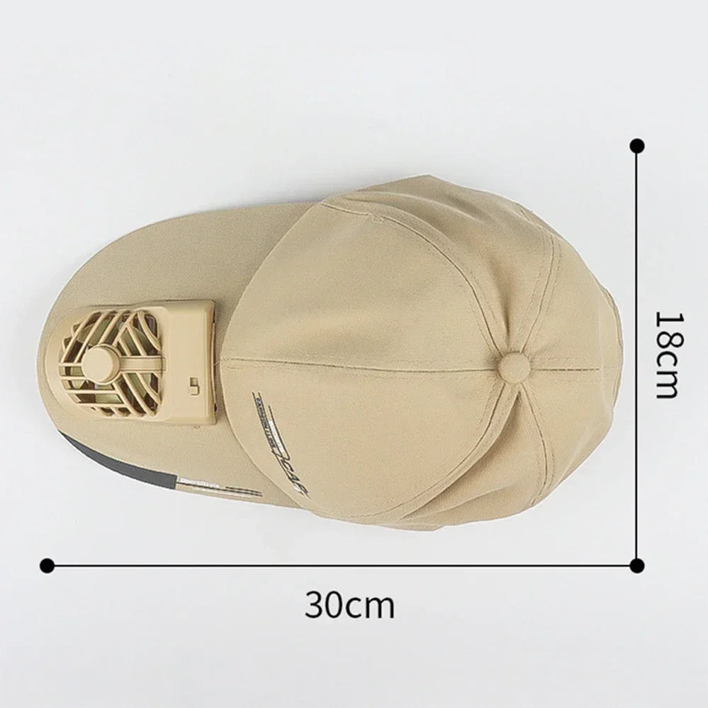Solar Fan Sun Hat With Dual Fans And USB Charging