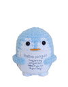 3 Pcs Crochet Flower Penguin Doll Decoration Desk Accessories Kawaii Positive Energy Pengniu Doll Home Room Decor Christmas Gift
