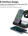 Portable Desktop Mobile Phone Wireless Charger Station 3In1 4 3 In One 3 In 1 Folding Megnetic Foldable 10W 15W Wireless Charger