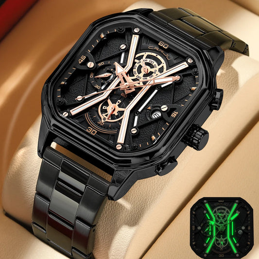 Men Watches Quartz High Quality Stainless Steel Top Brand Luxury Business Waterproof Luminous Chronograph Watch