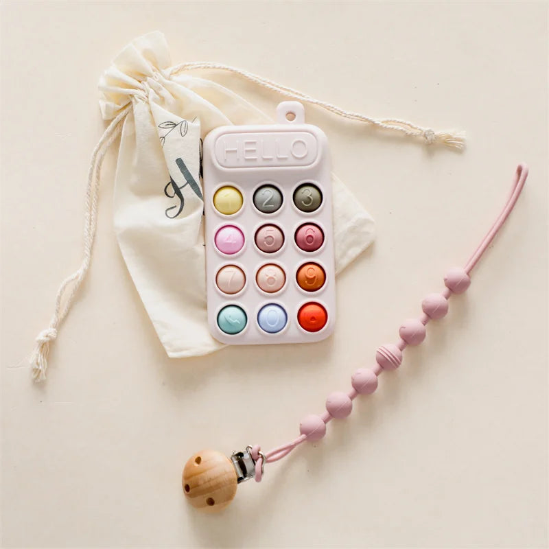 Mobile Phone Shaped Baby Teether Bpa-free Chew Toys Newborn Dental Care Gums Anti-eating Hand Molar Stick Baby Accessories Gift