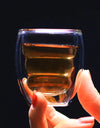 2/4/6pcs Screw Thread Espresso Cups Set Double Wall Glass Coffee Mugs Set 80ml Shot Glass Insulated Teacup Coffee Accessories