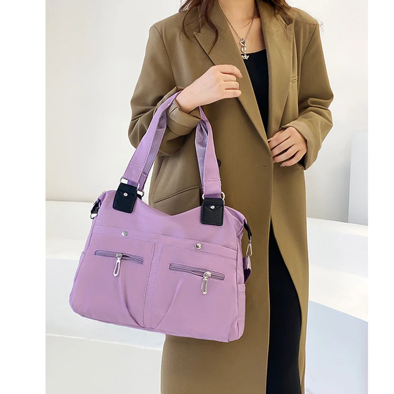 Nylon  Handbags Large Capacity Tote Bags Waterproof Shoulder Crossbody Bag Casual Cloth Bag Large Feminine Bag