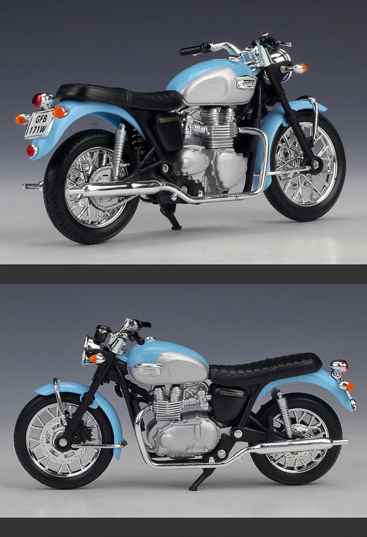 Diecast Triumph Bonneville 2002 Motorcycle Model 1 to 18 Scale