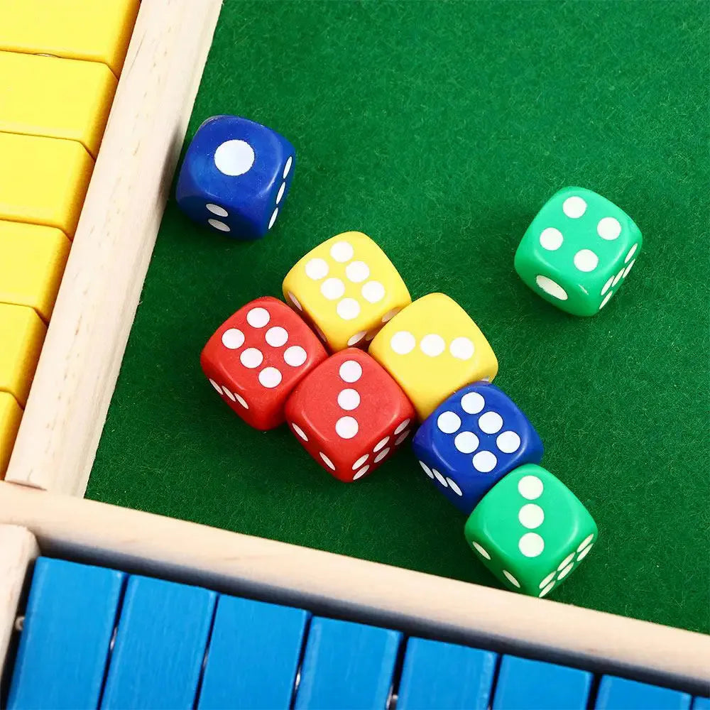Wooden Four Player Shut the Box Dice Board Game