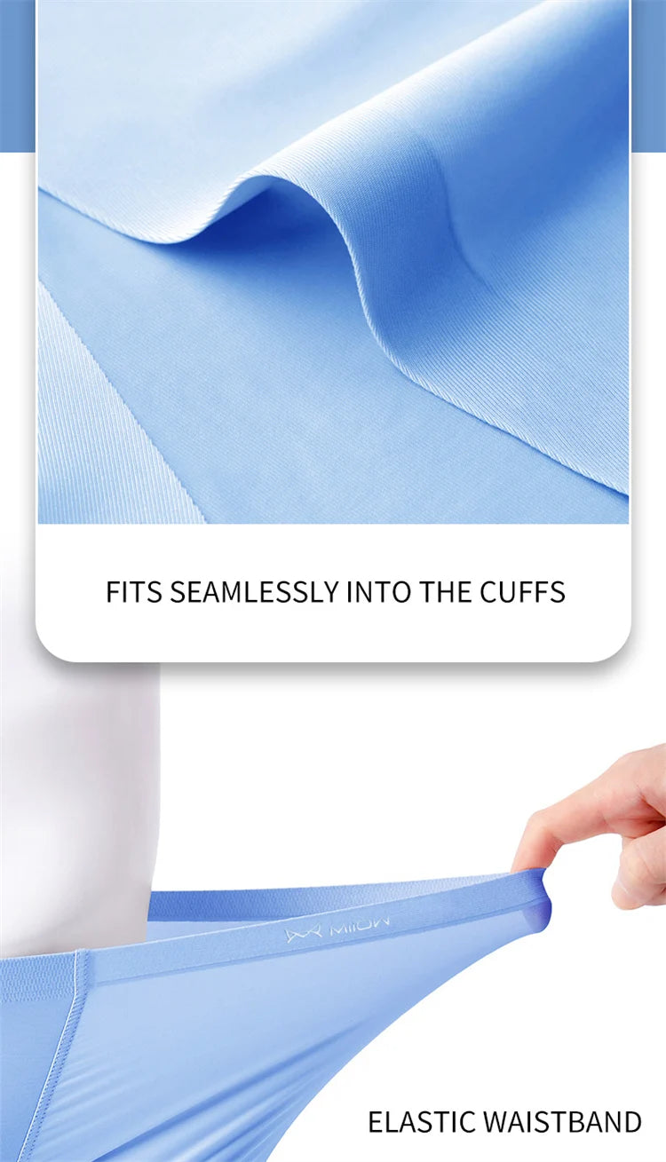 3-Pack Men’s Ice Silk Ultra-Thin Seamless Boxers – Breathable & Comfortable