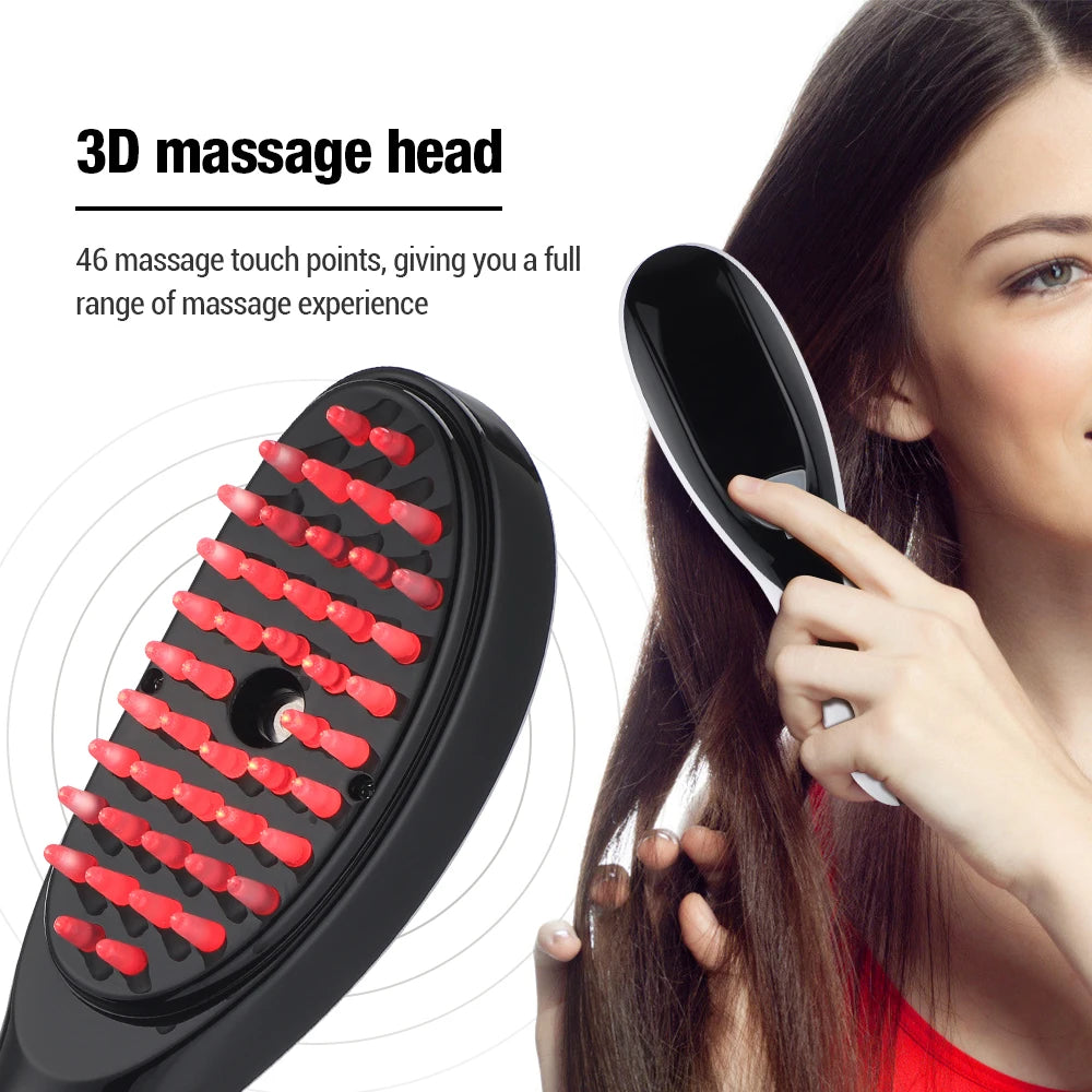 Electric Spray Massage Comb Micro Current Head Meridian Massager Red and Blue Light Nourishing Scalp