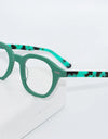 Small Size Retro Polygon Eyeglasses Green Luxury Acetate Eyewear Optical Prescription Frames