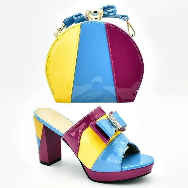 African Matching Shoes and Bags Italian In Women Shoes and Bag Set African Sets 2024 Shoes for Summer Women Party