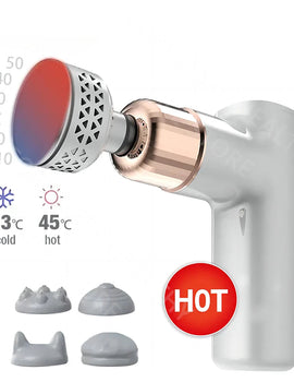 Smart Fascia Gun Massager Electric Booster Massage Gun for Body Massage Relaxation Cold Hot Compress Fitness Muscle Pain Relief
