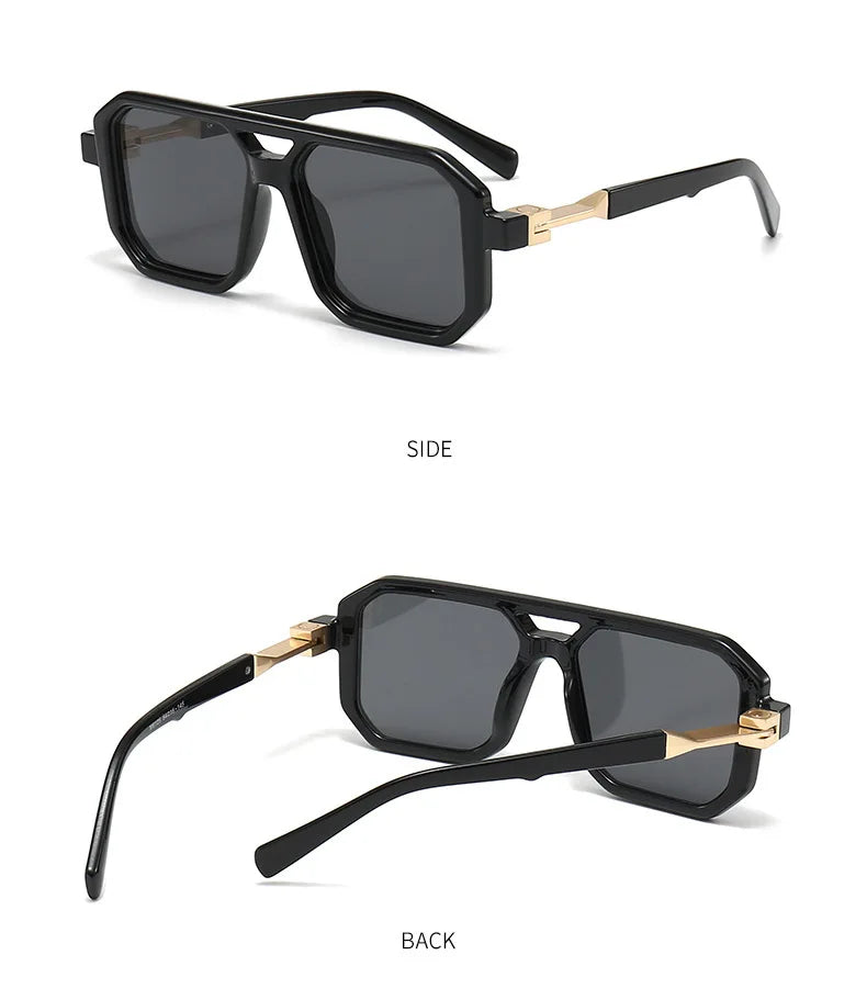 Vintage Square Sunglasses With UV400 Protection
