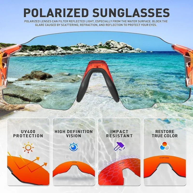 Polarized Cycling Glasses Outdoor Fishing Sunglasses Men MTB Cycling Eyewear Women Road Bike Glasses UV400 Sports Goggles