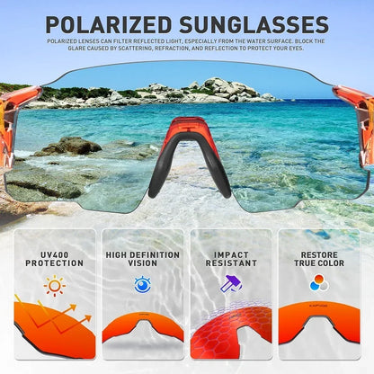 Polarized Cycling Glasses Outdoor Fishing Sunglasses Men MTB Cycling Eyewear Women Road Bike Glasses UV400 Sports Goggles