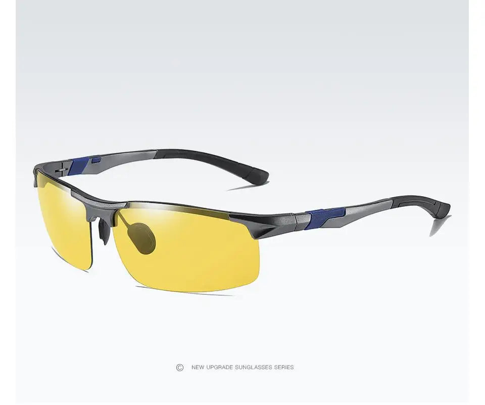 Aluminum Photochromic Polarized UV400 Day Night Driving Sunglasses for Men Women