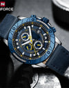 Men High Quality Multifunction Chronograph Leather Business Sports Wristwatches