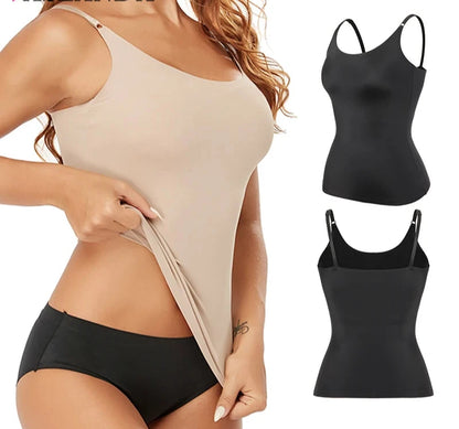 Women Tummy Control Shapewear Smooth Body Shaping Camisole Tank Tops Slimming Underwear Seamless Compression Body Shaper Vest