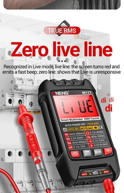 Capacitor Tester Resistance Current Voltage Multimetro 4000 Counts Instruments Meter Multimeters NCV Backlight Tools