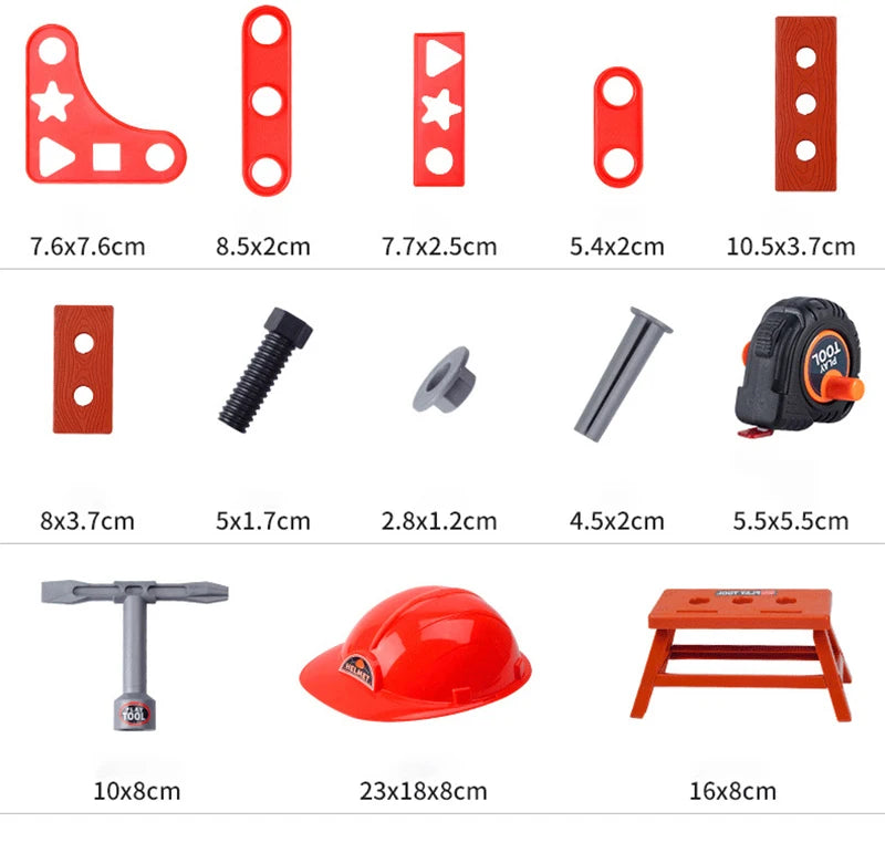 Toolbox Kit Educational Toys Simulation Repair Tools Toys Drill Plastic Game Learning Engineering Puzzle Toys Gifts For Boy