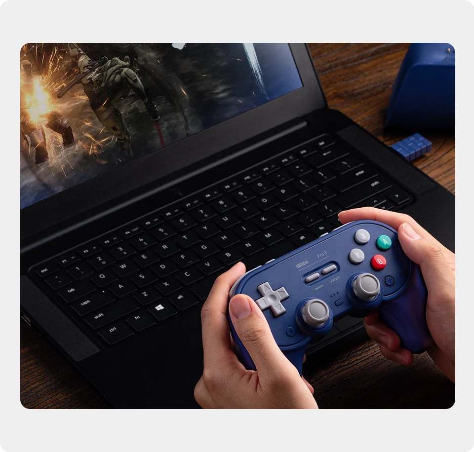 Wireless Gaming Controller with TMR Joysticks and Swappable Buttons for Nintendo Switch and PC