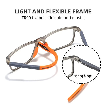 Anti Blue Light Presbyopia TR90 Ultra Light Sports Male Elderly Reading Glasses Anti-skid Presbyopia Glasses