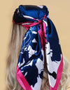 Kerchief Silk Satin Neck Scarf Women Print Hijab Female Square Shawls Wraps office Lady muffler bandanna