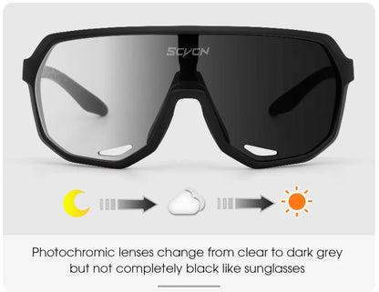 Photochromic Cycling Glasses Outdoor Sports Sunglasses Men MTB Cycling Sunglasses Women Road Bike Glasses UV400 Bicycle Glasses