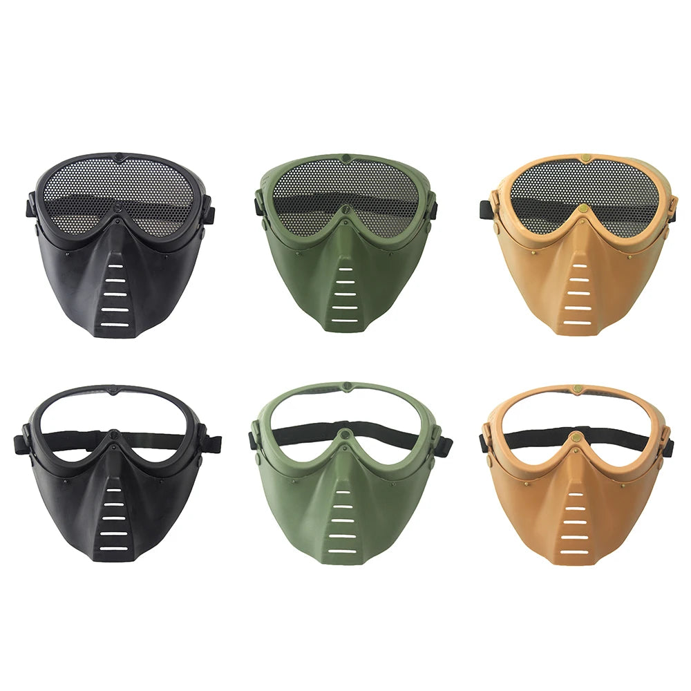 Breathable Full Face Tactical Mask, Airsoft Paintball, CS Wargame Sports Mask, Cool Cosplay Masks