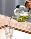 200ml Clear Heat-resistant Small Glass Teapot with Stainless Steel Filter Small Brewing Flower Green Tea Pot Kung Fu Tea Set