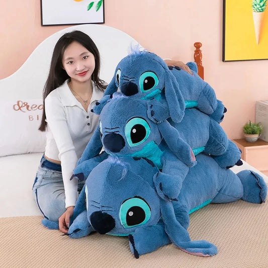Giant Cartoon Stitch Plush Stuffed Doll Blue Soft Pillow Cushion