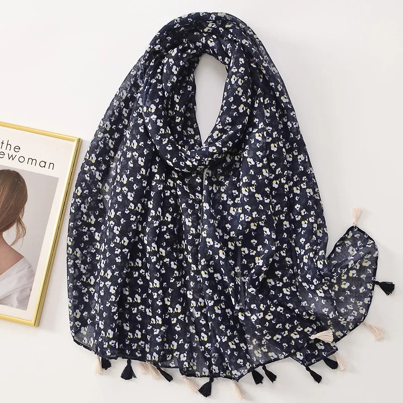 Bandannas Designer Scarf Luxury Scarves Woman Scarf Elegant Women's Shawls For Cotton Veils Bandana Brand