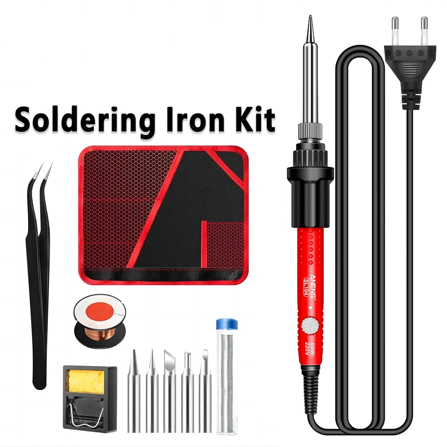 Electric Soldering Iron 11 Kits Set Ceramic Heater Solder Tips Quick Tin 60W Equipment Electric Welding Repair Tools