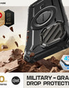For iPhone 16 Case 6.1" 2024 UB Mag XT Heavy Duty Rugged Strong Magnetic Phone Case with Camera Cover Kickstand