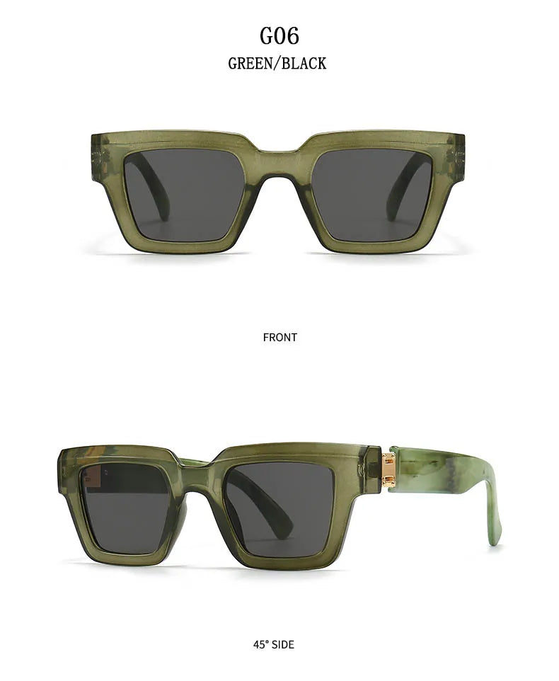 Square Frame Sunglasses With UV400 Protection