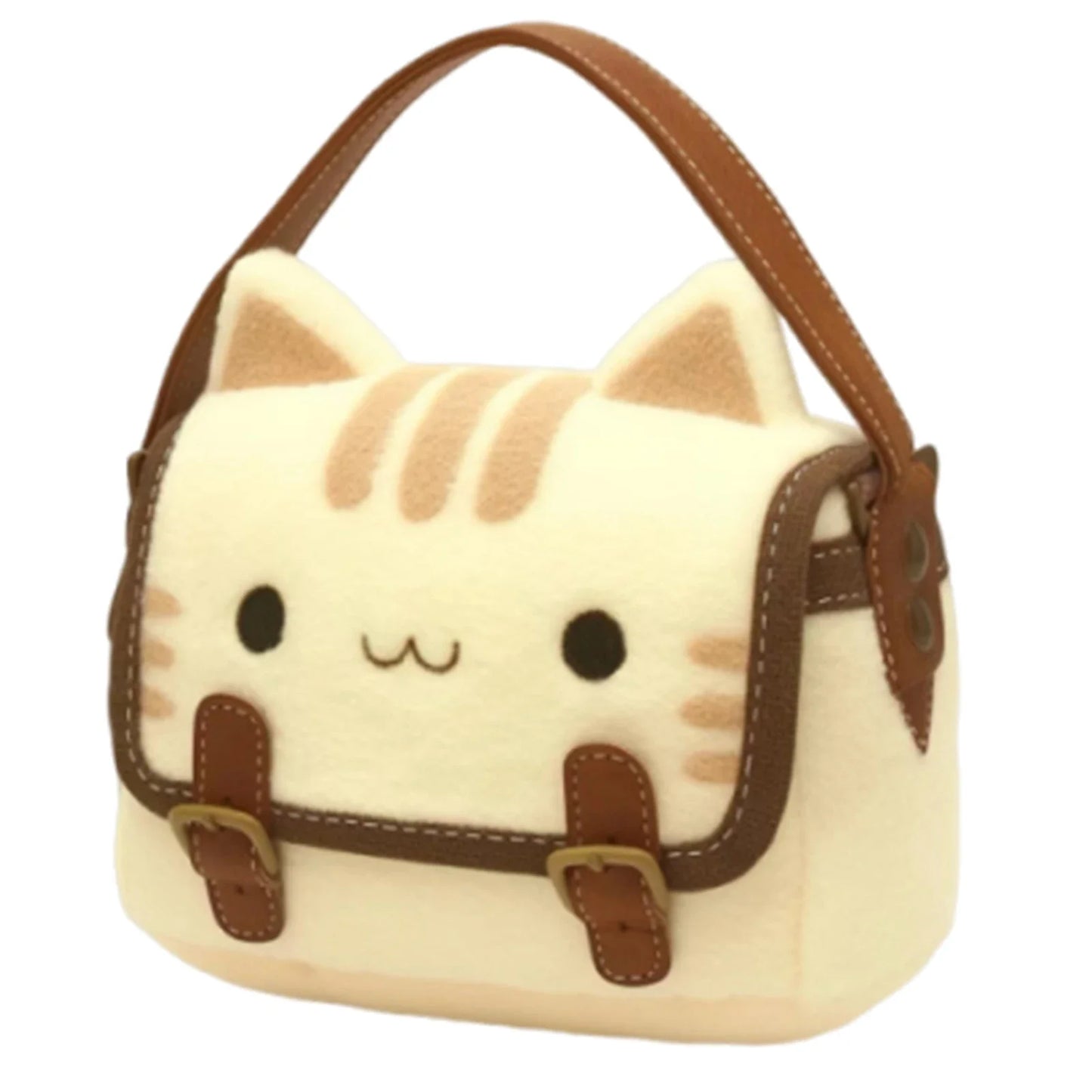 Cute Cat Plush Handbag Soft Shoulder Backpack