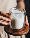 2/4pcs Double Walled Glass Coffee Cup Set Of 240/300ml Cup With Insulated Layer For Latte Cappuccino Heatresist Teacup Milk Mug