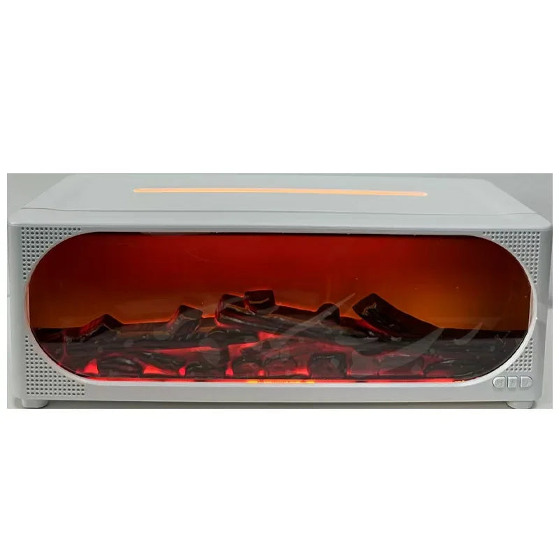 Simulated fireplace charcoal fire humidifier with Bluetooth stereo multifunctional aromatherapy silent fog air humidifier home