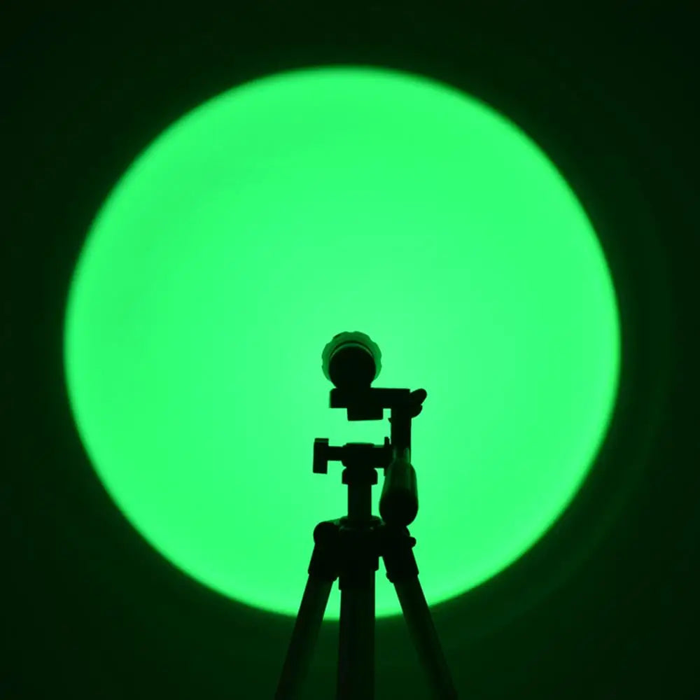 2 In 1 White Green Light Zoom Rechargeable Flashlight