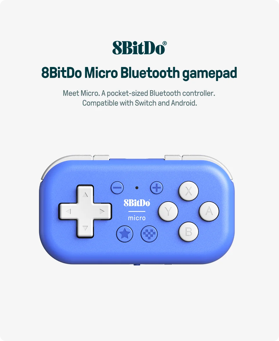 Mini Bluetooth Gaming Controller with Keyboard Mode for Nintendo Switch and Android
