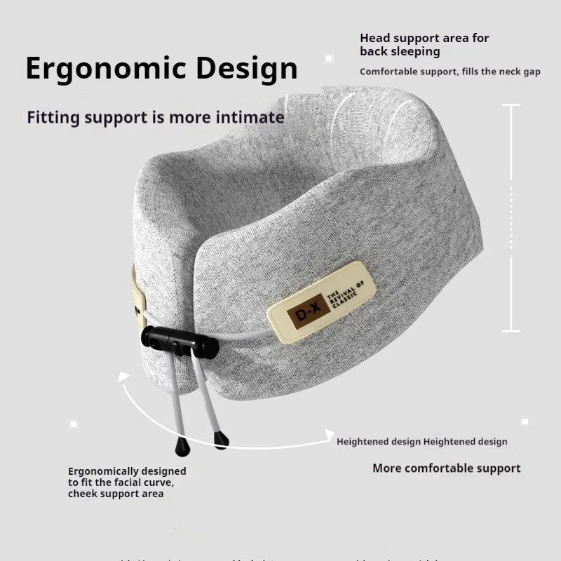 Portable Memory Foam Travel Pillow U-Shaped Ergonomic Neck Support For Airplane Car Office Nap Sleeping Headrest Soft Cushion