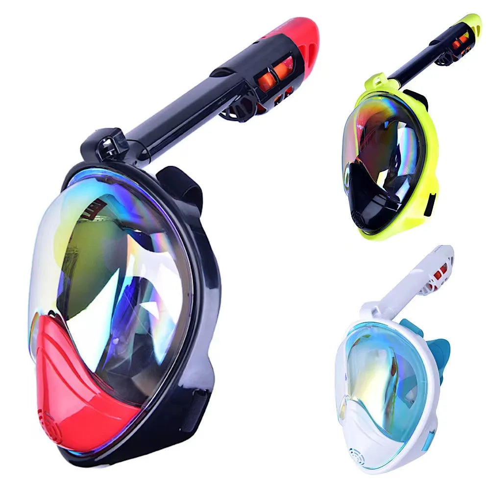 UV Anti Fog Diving Full Face Mask Plating Underwater Glasses Wide Scuba Snorkeling Adults Scuba Spearfishing Dive Equipment