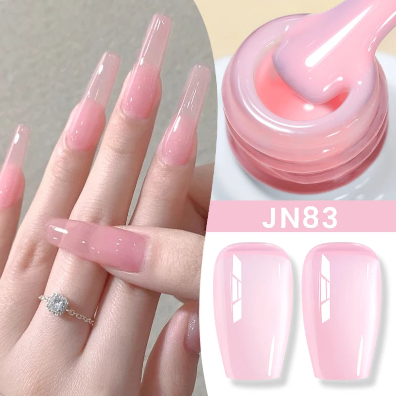 10ml Jelly Nude Gel Nail Polish Autumn Amber Semi Transparent Manicure Soak off UV LED Nails Gel Varnish